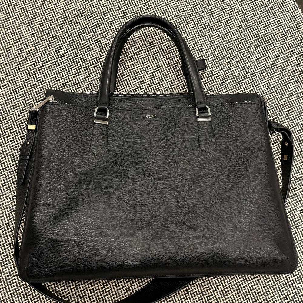 Tumi leather brief bag